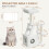 (White) 107cm Cat Tree Four-Layer Soft Plush Cat Tower With Scratch Post Top Perch 1