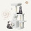 (White) 107cm Cat Tree Four-Layer Soft Plush Cat Tower With Scratch Post Top Perch 4