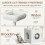 (White) 107cm Cat Tree Four-Layer Soft Plush Cat Tower With Scratch Post Top Perch 9