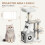(Light Grey/White) 107cm Cat Tree Four-Layer Soft Plush Cat Tower With Scratch Post Top Perch 1