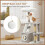 (Light Grey/White) 107cm Cat Tree Four-Layer Soft Plush Cat Tower With Scratch Post Top Perch 7