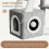 (Light Grey/Beige) 107cm Cat Tree Four-Layer Soft Plush Cat Tower With Scratch Post Top Perch 6