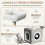 (Light Grey/Beige) 107cm Cat Tree Four-Layer Soft Plush Cat Tower With Scratch Post Top Perch 9