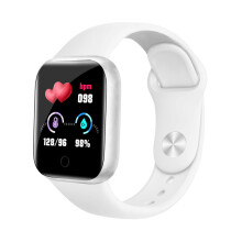 (white) Smart watch, wristband sports heart rate monitoring