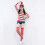 Red White Cuff Knit Beanie Hat Knitted Fabric Hat For 3