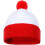 Red White Cuff Knit Beanie Hat Knitted Fabric Hat For 1