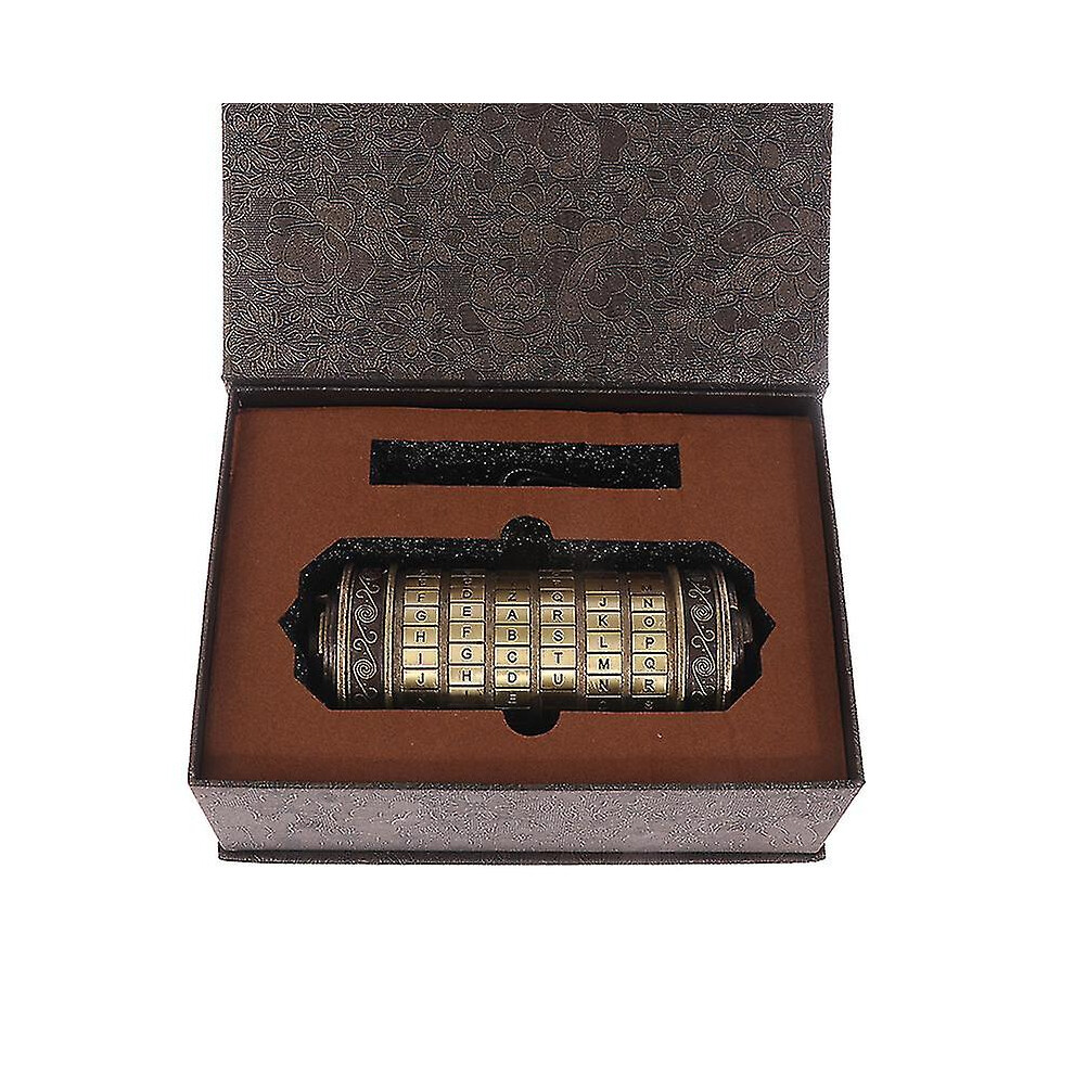 Gold Da Vinci Code Toys Metal Cryptex Locks Wedding Gifts Valentine's Day Gift