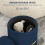 Homcom HOMCOM Round Pouffe Storage Footstool with Cushioned Top Hidden Space Blue 4
