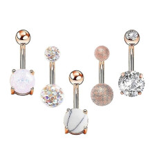 4pcs/set Belly Button Rings Navel Piercing Rings Gifts Body Jewelry Adult Gold