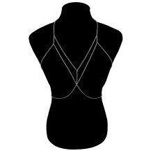 Sexy Belly Body Chain Necklace Bikini Wire Harness Body Women And Girls Sexy Cross Body Chain(silver)