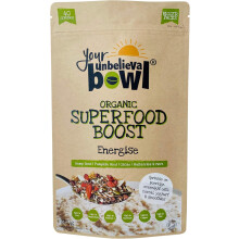 Your UnbelievaBowl - Organic Superfood Boost (Energise) 600g, 40 Servings, 45p Per Serving, Gluten Free, Chia Seed, Hemp Seed