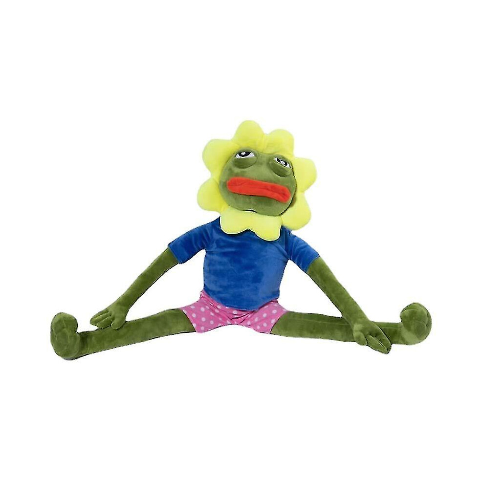 Peluche Pepe La Grenouille 80Cm PoupéE Grenouille Triste PoupéE Tournesol Grenouille Solitaire-image
