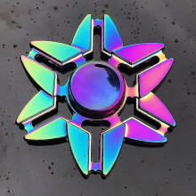 Metal Rainbow Fidget Spinner Colorful Edc Hand Rotary Anti-anxiety Toy Turntable Ms 08