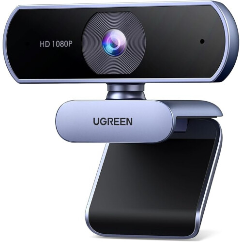 UGREEN USB Webcam, Full HD 1080P/30fps Webcam for PC, Webcam with Microphone