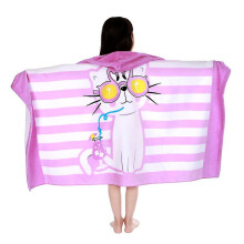 Boys Girls Printed Hooded Bath Beach Towel Bathroom Soft Large Swimming Towel Gift for 3-12 Years Kids