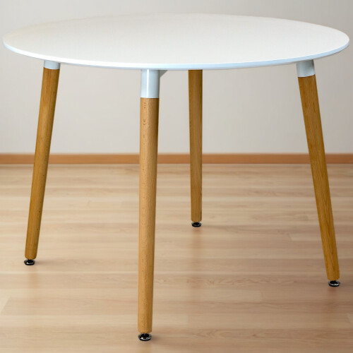 Charles Jacobs Charles Jacobs 100cm diameter Circular Dining Table With White Tabletop 1