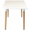 Charles Jacobs Charles Jacobs 120cm Rectangular Dining Table With White Tabletop and Solid Beech Wood Leg 5