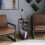 URBN Living (Rustic Brown) 3 Tier Slim Coffee Side Table Newspaper Magazine Shelf Rack Bedside Sofa End 3