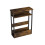 URBN Living (Rustic Brown) 3 Tier Slim Coffee Side Table Newspaper Magazine Shelf Rack Bedside Sofa End 5