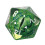 (Green) D20 Resin Dice Polyhedral Crystal 20 Sided Dice Table Board Playing Game Dice 1