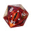 (Red) D20 Resin Dice Polyhedral Crystal 20 Sided Dice Table Board Playing Game Dice 1