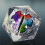 (Red) D20 Resin Dice Polyhedral Crystal 20 Sided Dice Table Board Playing Game Dice 6