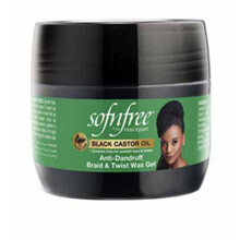 Sofn Free Black Castor Oil Braid & Twist Wax Gel 125 ml