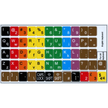 STICCHER PER IMPARARE L'INGLESE COLORATO (CASO INFERIORE E SUPERIORE) per computer da tavolo e NOTEBOOK