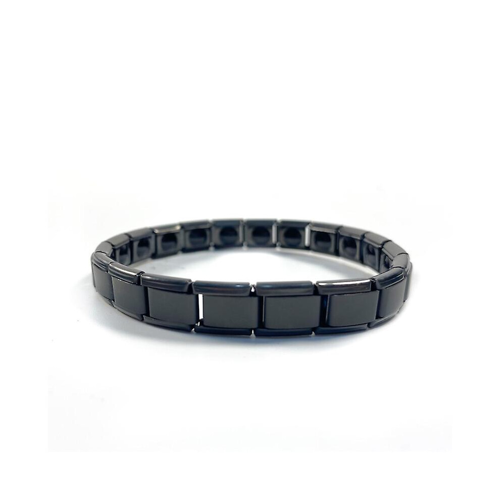 (8mm) Stainless Steel Black Germanium Magnetic Chain Link Bracelet For Women Men Health Care Energy Jewelry Snoring Bracelet-image-OPC-PFVTH85-NEW
