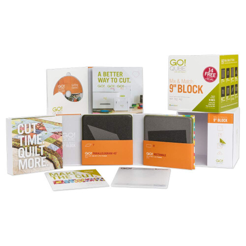 AccuQuilt GO! Qube Mix y Match de Bloques de 9 Pulgadas con 8 Formas Básicas