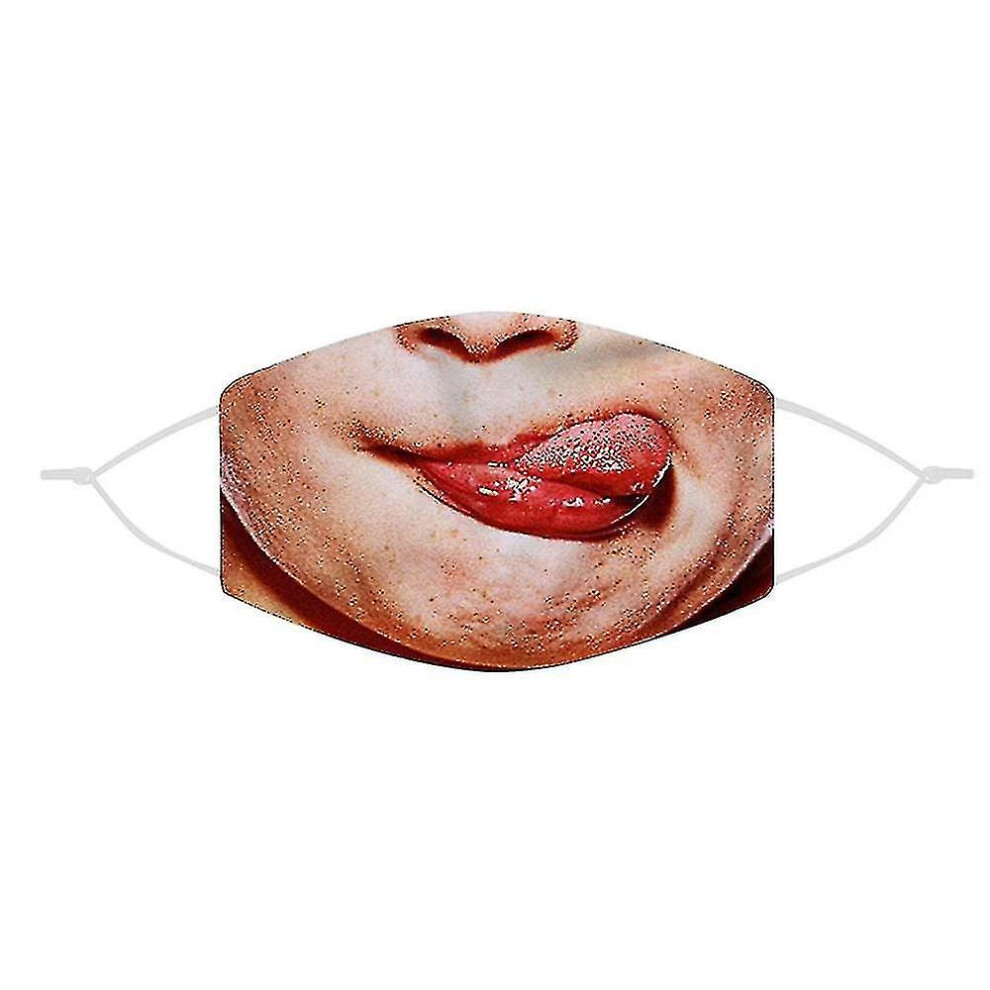 (K) 3d Printed Funny Face Mask Halloween Breathable Mouth Cover Reusable-image-OPC-PFVTHC8-NEW