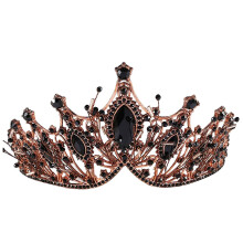 (Brown) Starring Rhinestone Crown Rhinestone Jewelry Headdress Headband For Bride Wedding Headwear