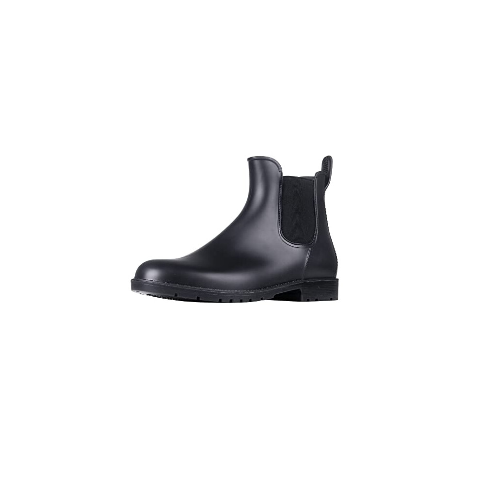 Bottes de pluie courtes Asgard pour femmes, imperm   ables, noires,    lastiques,     enfiler, bottines, pointure 40, noir