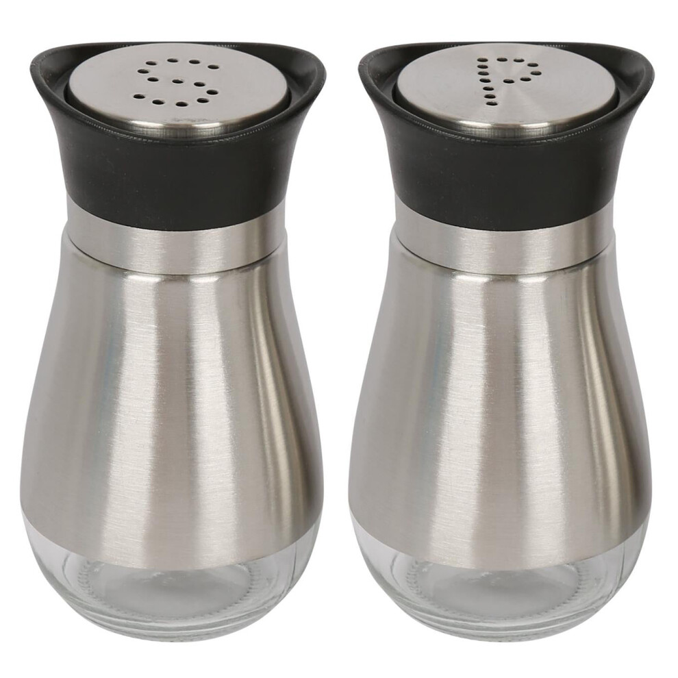 Stainless Steel Salt and Pepper Shakers Set Salt and Pepper Pots Spice Mate
