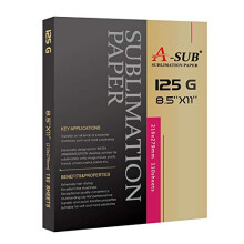 A-SUB sublimationspapir 8,5x11 tommer 110 ark KUN kompatibel med sublimationsprinter og sublimationsbl?k 125g
