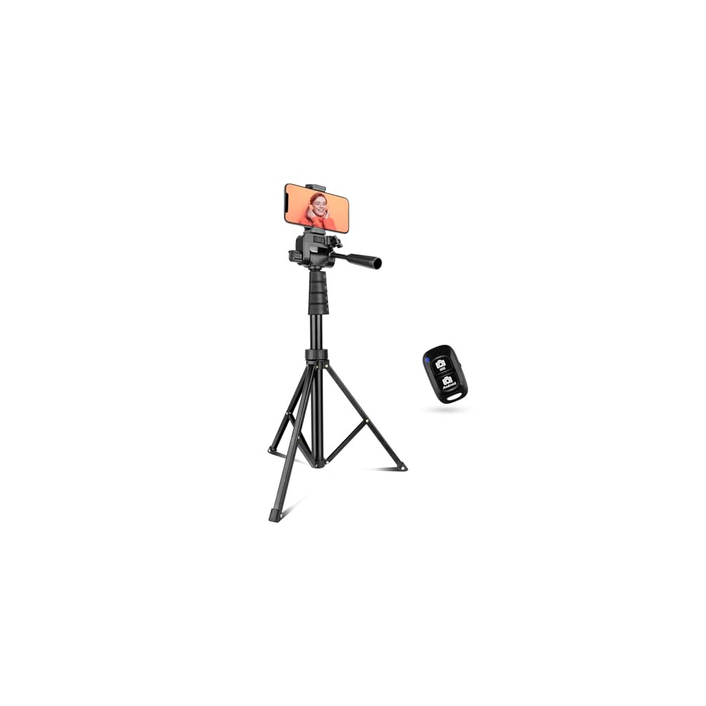 Aureday 67 Phone Tripod & camera Stand, Selfie Stick Tripod with Remote and Phone Holder, Perfect for SelfiesVideo RecordingVloggingLive Streaming