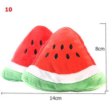 (10) 1pc Pet Toys Fruit Animals Cartoon Dog Toys Stuffed Squeaking Pet Toy Cute Plush Puzzle For Dogs Cat Chew Squeaker Squeaky Toy