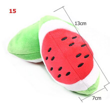 (9) 1pc Pet Toys Fruit Animals Cartoon Dog Toys Stuffed Squeaking Pet Toy Cute Plush Puzzle For Dogs Cat Chew Squeaker Squeaky Toy
