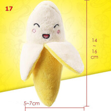 (2) 1pc Pet Toys Fruit Animals Cartoon Dog Toys Stuffed Squeaking Pet Toy Cute Plush Puzzle For Dogs Cat Chew Squeaker Squeaky Toy