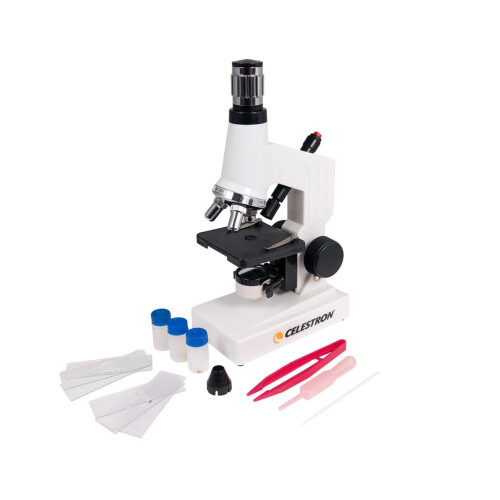 Celestron Celestron 44121 Beginner's Microscope Kit, 40x-600x Magnification, White