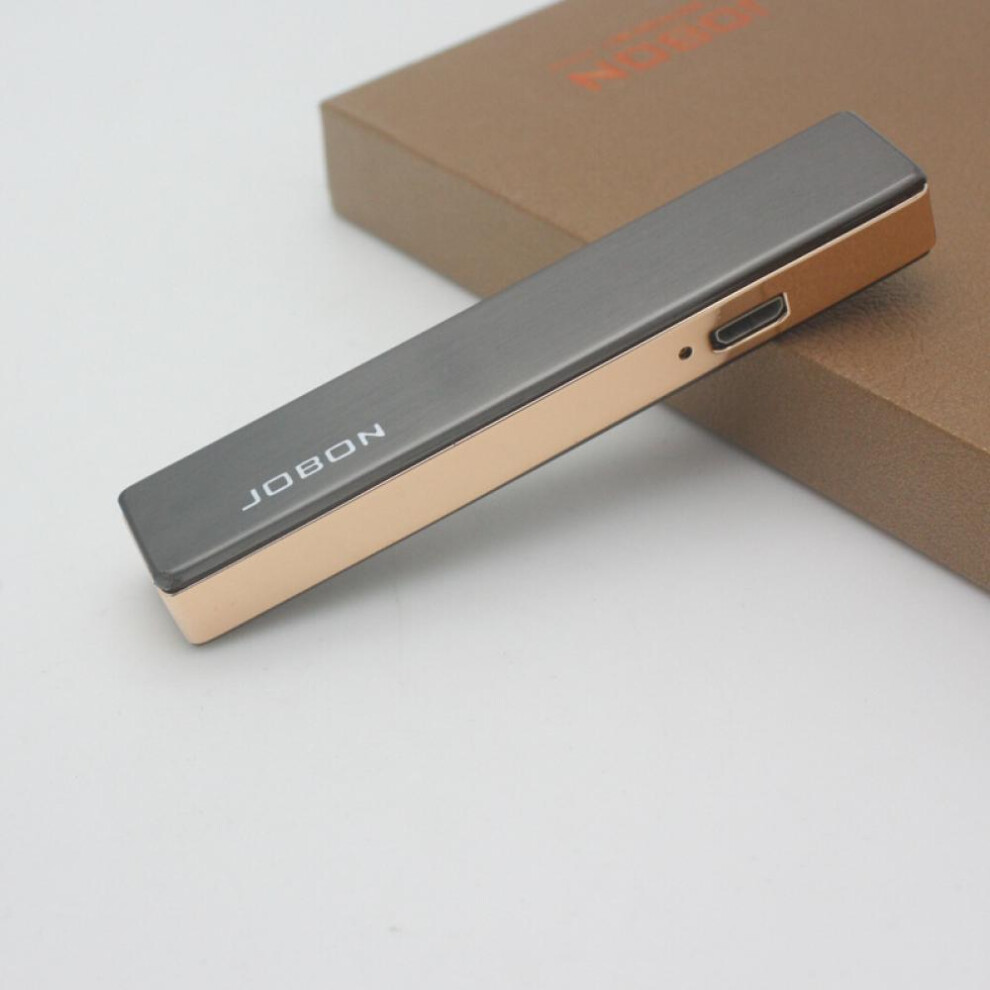 Yeuligo Black ( Nickel) Zb679 Electronic Cigarette Lighter Usb Charging Lighter Ultra-Thin Metal Lighter Electronic Cigarette Lighter