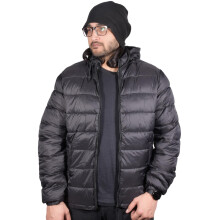 (Black, M) Mens Jacket Bomber WarmPadded Water-Resistant Coat