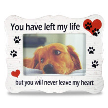 BANBERRY DESIGNS Pet Memorial Keramik-Bilderrahmen You Have Left My Life But You Will Never Leave My Heart Geschenk zum Verlust eines Haustiers