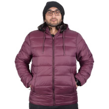 (Wine, 2XL) Mens Jacket Bomber WarmPadded Water-Resistant Coat