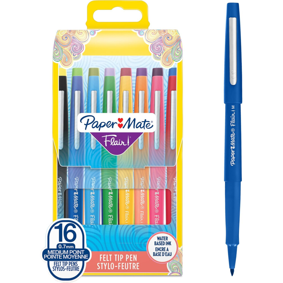 Paper Mate Flair Felt Tip Pens | Medium Point (0.7 Mm) Marker Pens | Assorted Colouring Pens Not,Specified