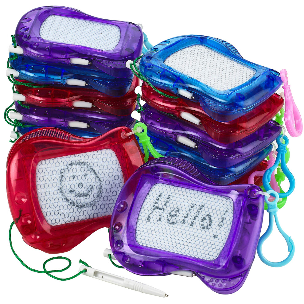 Photos - Other Toys Mini Magnetic Drawing Board for Kids -  Backpack Keychain Clip Drawing Boards Erasable Doodle Sketch and Writing(Pack of 12)