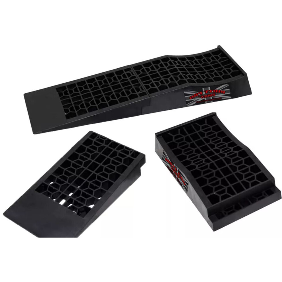 2Pcs Low Profile Car Ramps Honeycombed Channel Loading Maintenance NonâSlip Tool 5060725149212