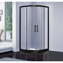 (Excluding Riser Kit, 900mm x 900mm) Black Quadrant Enclosure And Tray With Riser Kit Option
