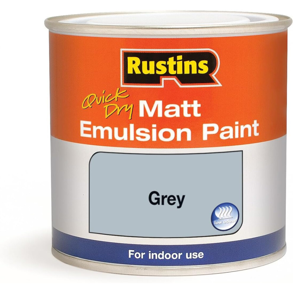 Rustins Matt Emulsion Paint - Grey 500ml