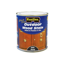 Rustisn ESEB1000 1L Satin Outdoor Wood Stain - Ebony